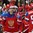 MOSCOW, RUSSIA - MAY 14: Russia's Alexander Ovechkin #8 and teammates celebrate after a 5-1 preliminary round win over Switzerland at the 2016 IIHF Ice Hockey World Championship. (Photo by Andre Ringuette/HHOF-IIHF Images)

